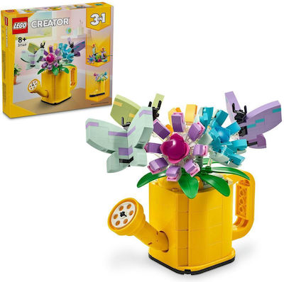 Lego Creator 3 în 1 Flowers in Watering Can pentru 8+ ani