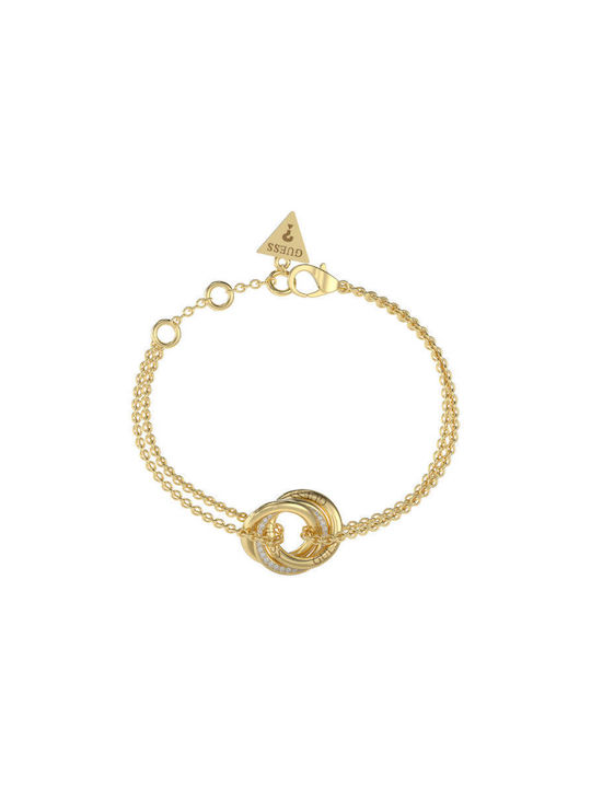 Guess Bracelet made of Steel Gold Plated with Zircon