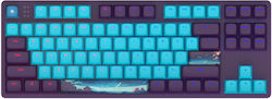 Dark Project One - 87 Night Sky Tastatură Mecanică de Gaming 80% cu G3MS Sapphire întrerupătoare și iluminare RGB Violet/Light Blue