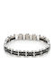 Visetti Männer Armband aus Edelstahl Stahl 22cm