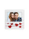 Artifact Artifact Wooden Heart Photo Frame with Red Frame KOR-3A