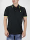 Polo Kurzarmbluse Schwarz