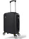 Playbags Cabin Hard Black Suitcase With 4 Wheels Height 52cm