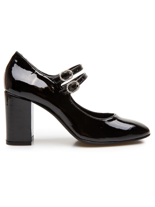 Labrini Patent Leather Black Heels