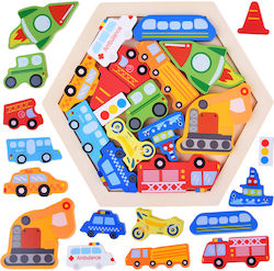 Wooden Kids Peg Puzzle Fire 16pcs