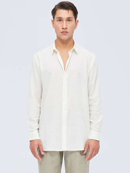 Aristoteli Bitsiani Men's Shirt Long Sleeve White