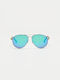 Cosselie Andria Unisex Sunglasses with Gold Metallic Frame and Green Mirror Lens 1802202341
