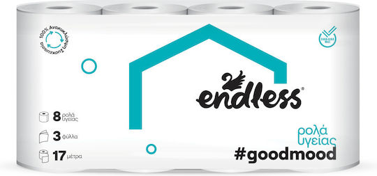 Endless Goodmood Hârtie Igienică 8 Rulouri 3 Straturi (85gr/Rulou)
