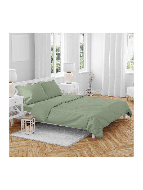 Kipper Чаршаф King Size с Ластик 180x200+32см. Маслини