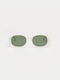 Cosselie Cosselie Women's Sunglasses with White Horn-Rimmed Frame and Green Lens