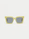 Cosselie Joliet Women's Sunglasses with Yellow Horn-Rimmed Frame and Gray Lenses