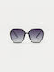 Cosselie Edna Women's Sunglasses with Black Horn-Rimmed Frame and Black Gradient Lens