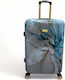 Olia Home Large Travel Suitcase From Durable PC with 4 Wheels Height 80cm.