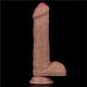 Lovetoy Dual Layered Dildo Dildo με Όρχεις και Βεντούζα Flesh 20.5cm