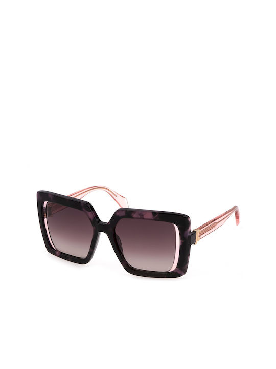 Just Cavalli Women's Sunglasses with Multicolour Tartaruga Plastic Frame and Purple Gradient Lens JC027 9SJ