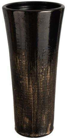 J-Line Vază Decorativă Sticlă Negru 39cm 1buc