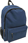 Mood Omega Σχολική Τσάντα Πλάτης Γυμνασίου - Λυκείου σε Μπλε χρώμα