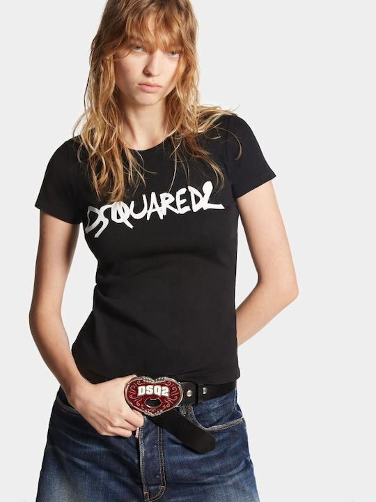 Dsquared2 Γυναικείο T-shirt Μαύρο