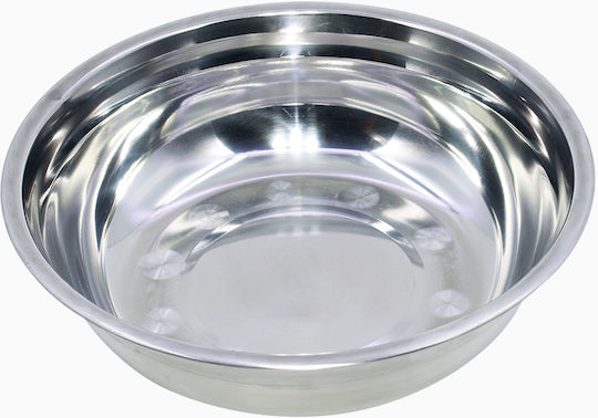 Tpster Μπωλ Σερβιρίσματος Στρογγυλό Inox Ασημί