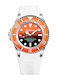 Bobroff Men's Watch 42mm Battery with White Rubber Strap