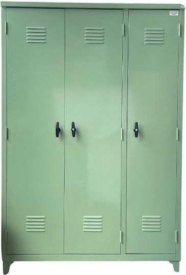 Dreiblättriger Metallischer Außenschrank mit Verriegelungsfunktion 195x45x130 cm