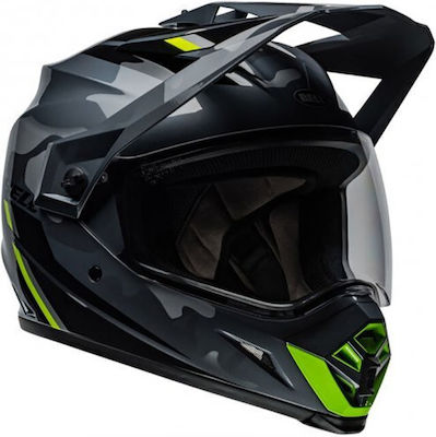 Bell MX-9 ADV Mips Μαύρο Camo / Κίτρινο Motorradhelm Ein-Aus DOT / ECE 22.06