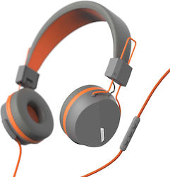 HAMA Next Wired On Ear Headphones Orange/Grey 184046