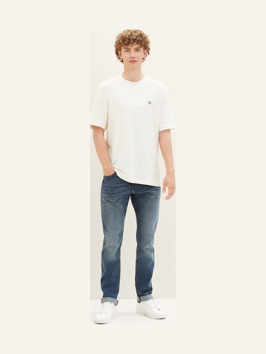 Aedan Ανδρικό Παντελόνι Τζιν με Slim Straight Εφαρμογή Μπλε