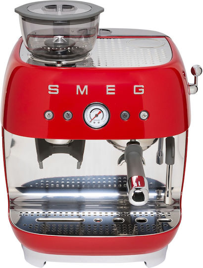 Smeg Automatic Espresso Machine 1650W Pressure 15bar Red EGF03RDEU