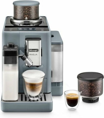 De'Longhi Automatic Espresso Machine 1450W Pressure 19bar for Cappuccino with Grinder Gray