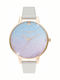 Olivia Burton Women's Watch with Gray Leather Strap