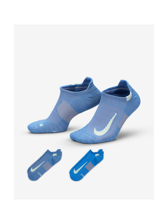 Nike Multiplier Running Κάλτσες Μπλε 2 Ζεύγη
