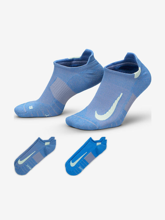 Nike Multiplier Running Socks Blue 2 Pairs