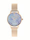 Olivia Burton Ceas de Damă cu Rose Gold Brățară Metalică