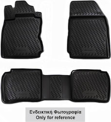 Novline Set Covorașe Față și Spate Tip Tavă 4buc din Furtun pentru Ford Vânător 2007-2011 Negre