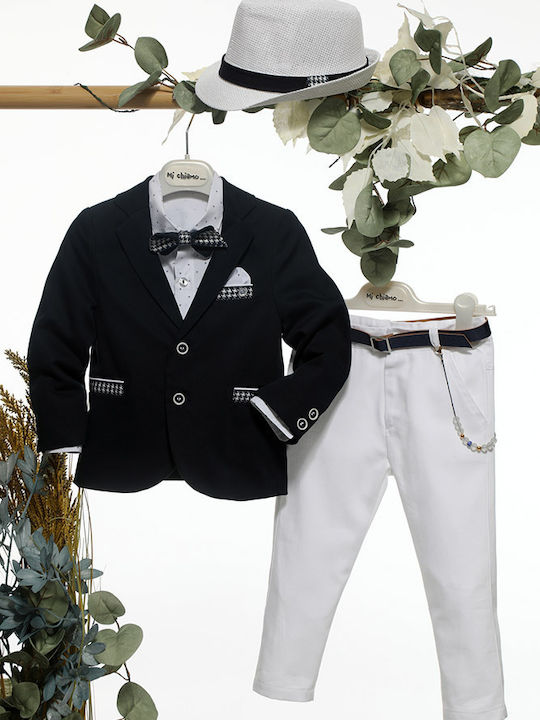 Mi Chiamo Baptism Suit For Boy White A4657