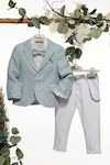 Mi Chiamo Boys Baptism Suit Light blue / White