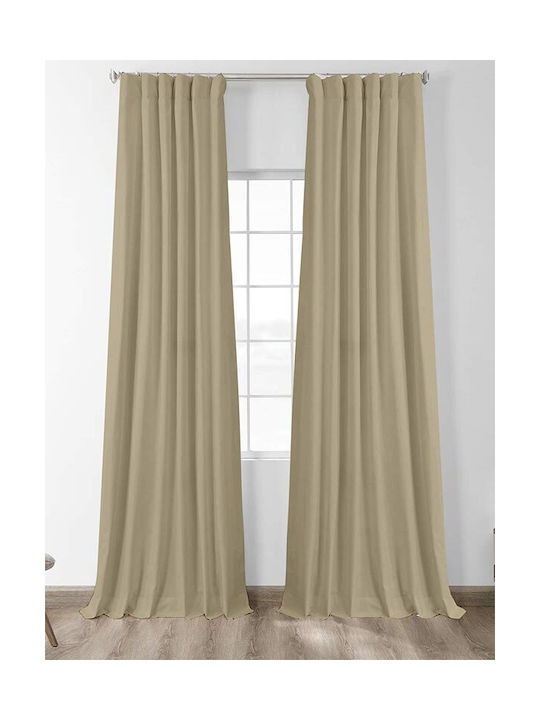 Sunshine Blackout Curtain With Pencil Pleat Beige 150x280cm