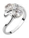 Women's Ring from White Gold 9K