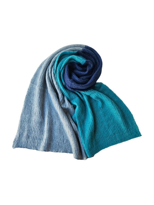 MI-TU Exclusive Women's Wool Scarf Blue