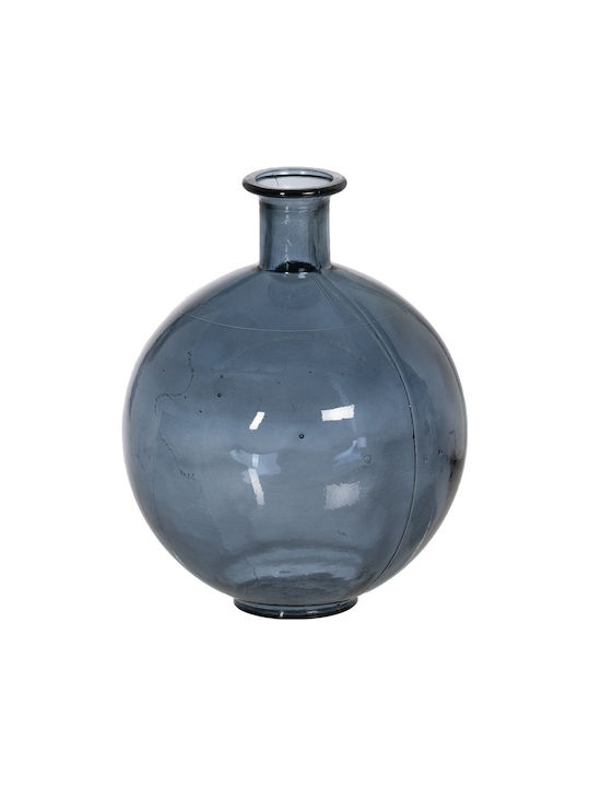 BigBuy Decorative Vase Glass Blue 20x25x25cm 1pcs