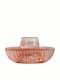 L-c Arty Candle Holder Glass in Pink Color 10x10x5cm 1pcs