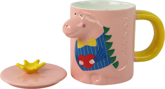 Becher Glas Rosa 400ml