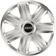 Versaco Auto Radkappen Set Comfort mit Marke Sitz 4Stück 13" Silber