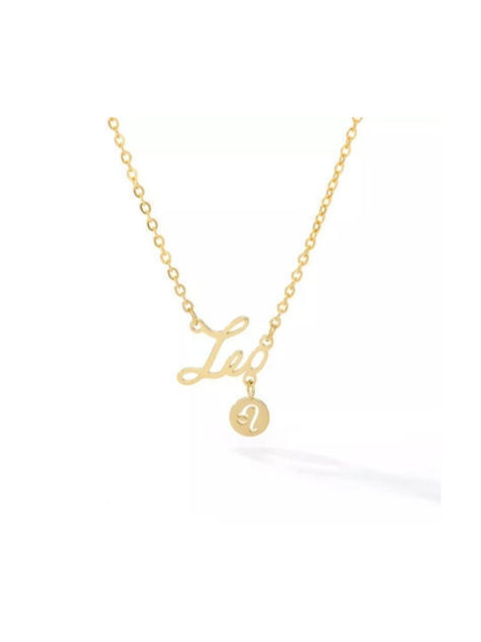 Necklace Zodiac Sign from Gold Plated Steel