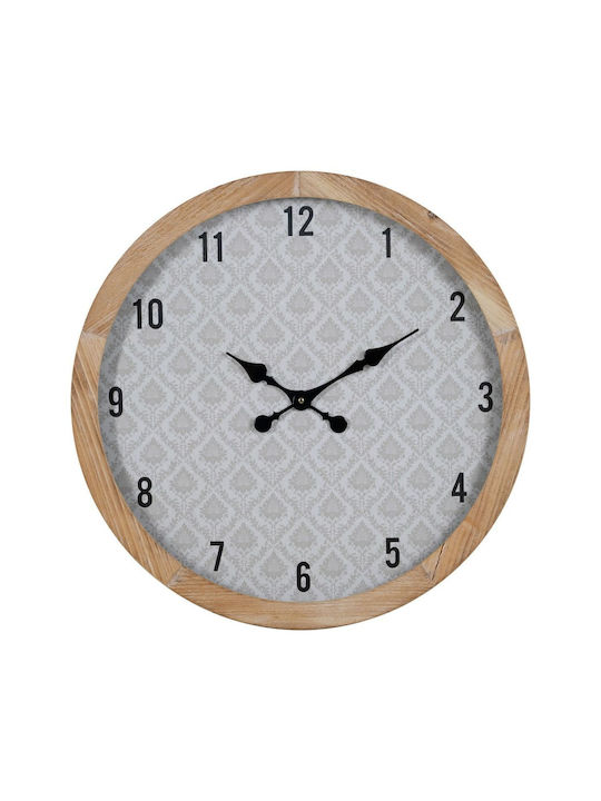 BigBuy Wall Clock Wooden White Ø60cm