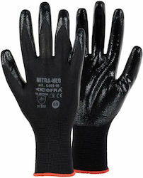 Cofra Gloves for Work Black Nitrile 1pcs