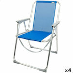 Aktive Καρέκλα Παραλίας Μπλε 44x76x45εκ. Σετ 4τμχ
