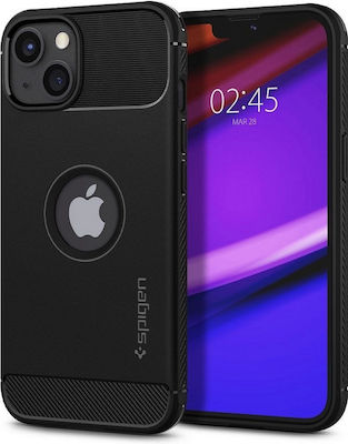 Spigen Umschlag Rückseite Silikon Schwarz (iPhone 13)