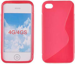 Apple Back Cover Silicone Pink (iPhone 4/4s)